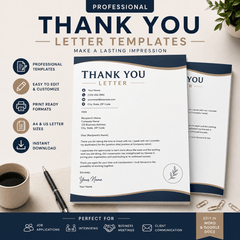 THANK YOU LETTER TEMPLATES