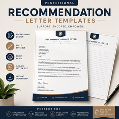 RECOMMENDATION LETTER TEMPLATES